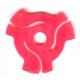 Red Plastic 45 rpm Record Spindle Adapter